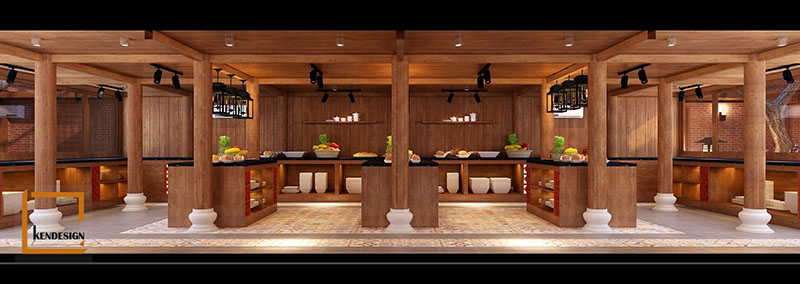 Thiết kế nhà hàng đẹp Phong cách nhà sàn